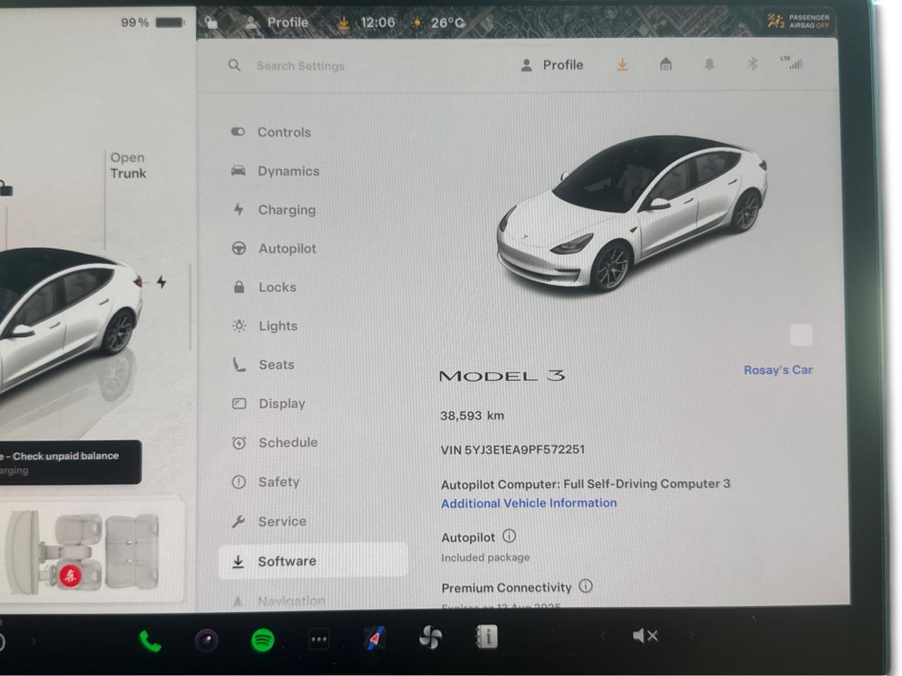 2023 Tesla Model 3 RWD *Ltd Avail*White Interior/ONE OWNER/NO ACCIDENT/SHOWROOM CONDITION Richmond Hill ON
