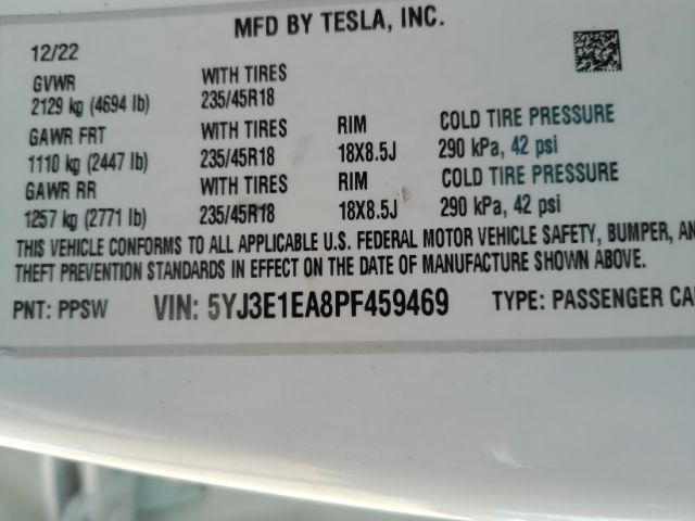 2023 Tesla Model 3 Rear-Wheel Drive Plano TX