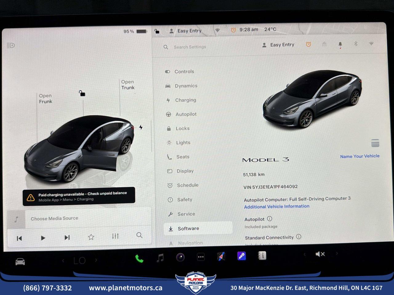 2023 Tesla Model 3 Standard Range Plus RWD *Ltd Avail*ONE OWNER/NO ACCIDENT/SHOWROOM CONDITION Richmond Hill ON