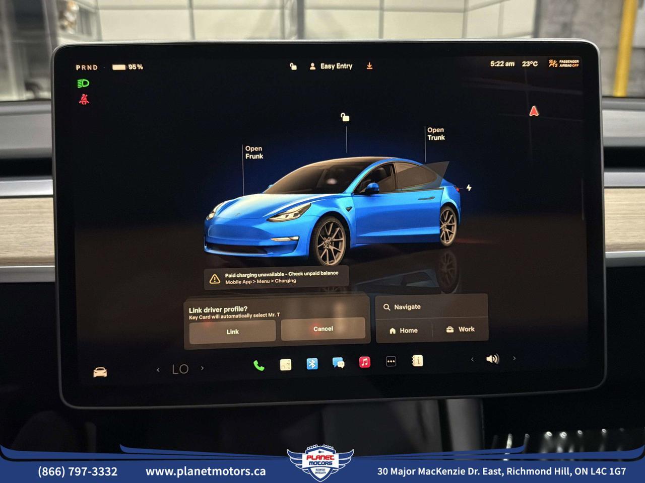 2023 Tesla Model 3 Standard Range Plus RWD *Ltd Avail*ONE OWNER/NO ACCIDENT/SHOWROOM CONDITION Richmond Hill ON
