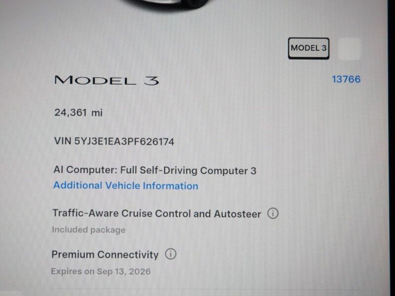 2023 Tesla Model 3 *TRAFFIC AWARE CRUISE CONTROL, NAVIGATION, SAFETY ALERTS, SURROUND VIEW CAMERAS, PANORAMA GLASS ROOF, HEATED SEATS/STEERING WHEEL, BLUETOOTH, WIRELESS CHARGING Round Rock TX