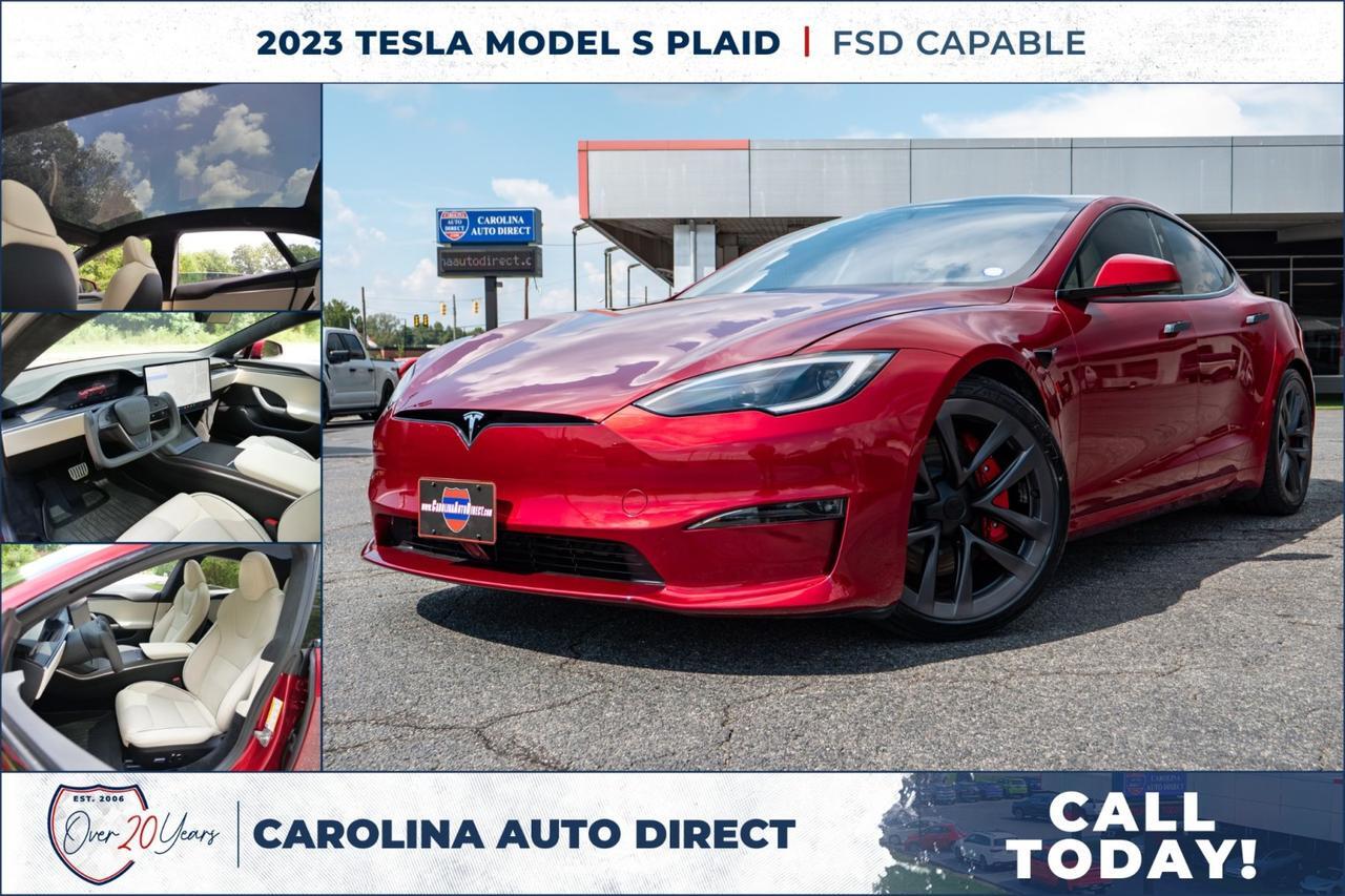 2023 Tesla Model S Plaid / AWD / FSD Capable / Heated & Cooled Seats