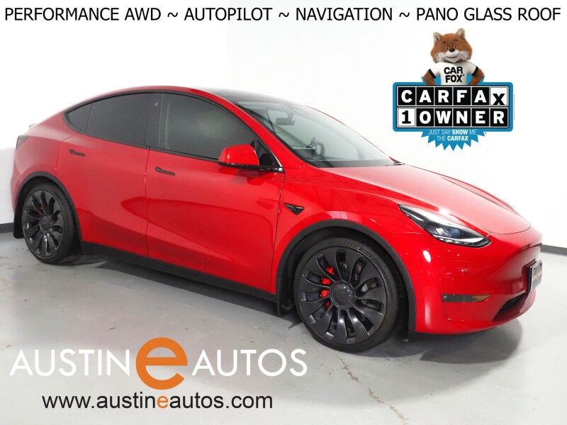2023 Tesla Model Y Performance AWD *AUTOPILOT, NAVIGATION, SAFETY ALERTS, ADAPTIVE CRUISE, SURROUND VIEW CAMERAS, PANORAMA GLASS ROOF, HEATED SEATS, 21 INCH UBERTURBINE WHEELS, WIRELESS CHARGING