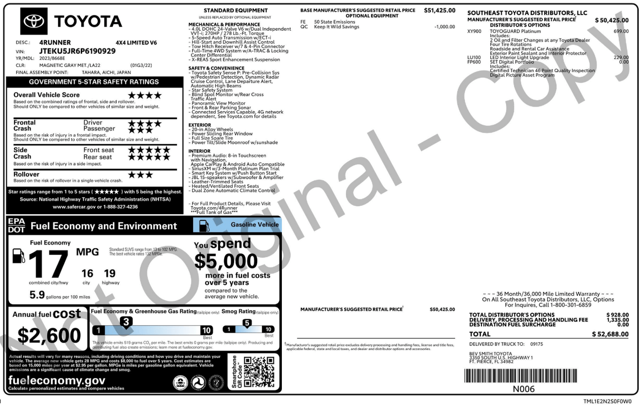 2023 Toyota 4Runner Limited Knoxville TN