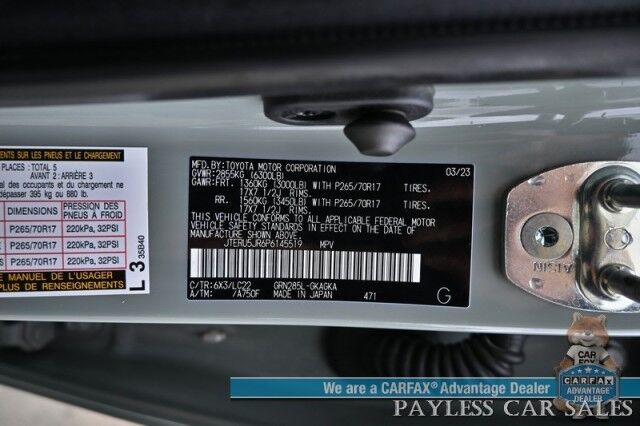 2023 Toyota 4Runner TRD Off Road Premium / 4X4 / Power & Heated Leather Seats / Heated Steering / NAV / Adaptive Cruise / Lane Watch & Blind Spot Alert / Keyless Entry & Start / Back Up Cam / Tow Pkg / Only 23K Miles / 1-Owner Anchorage AK