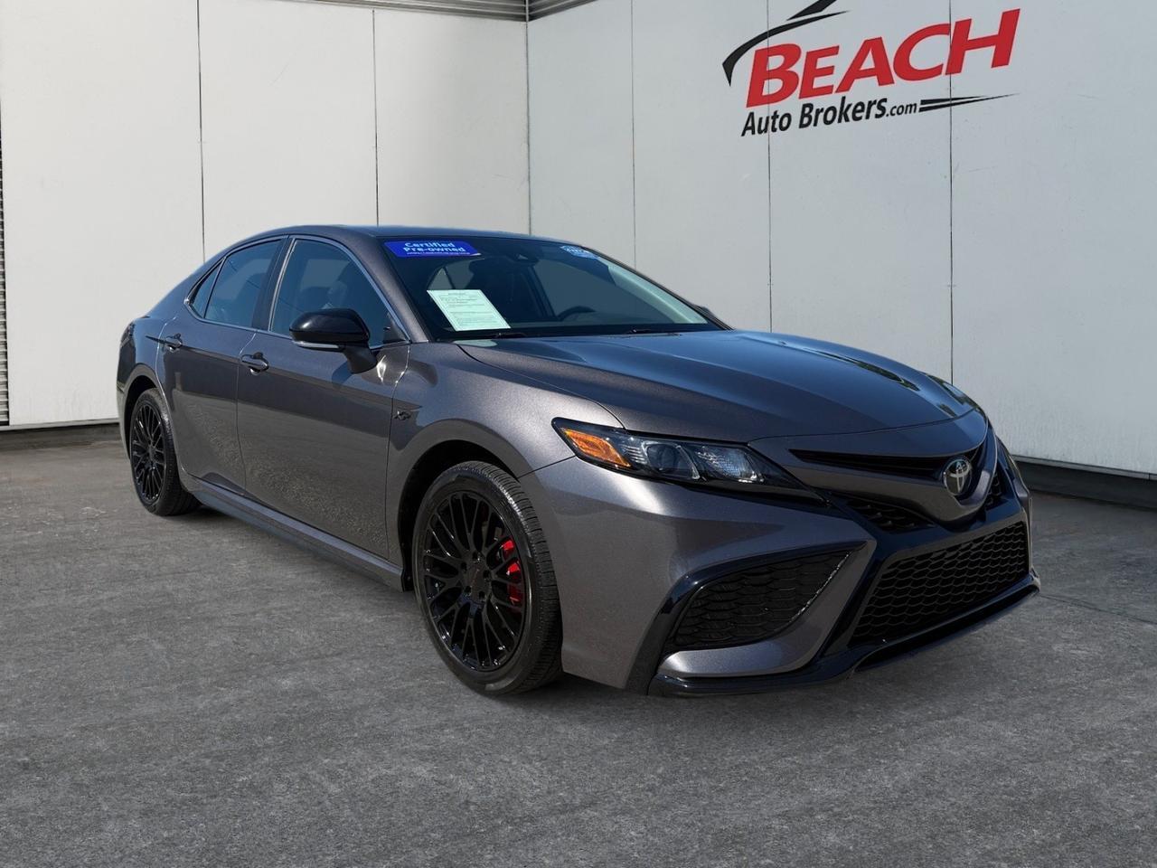 2023 Toyota Camry Hybrid SE Nightshade, APPLE CARPLAY/ANDROID AUTO, POWER MIRRORS, BACKUP CAMERA, AUTOMATIC HEADLIGHTS, KEYLESS ENTRY, ONLY 1 OWNER, CLEAN CARFAX, SUPER CLEAN, ELECTRIC WHEN YOU WANT IT, GAS WHEN YOU NEED IT!