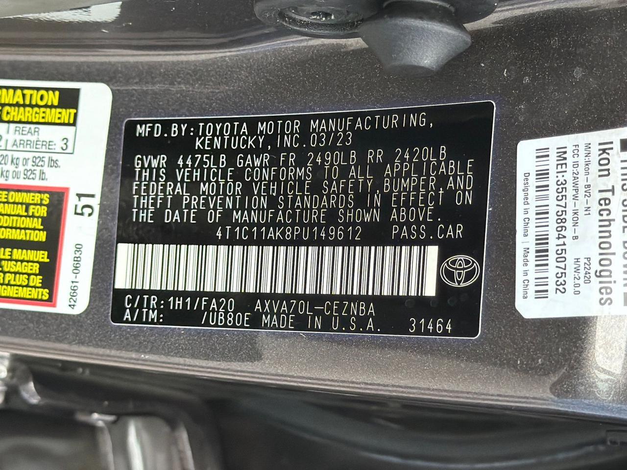 2023 Toyota Camry LE Hagerstown MD