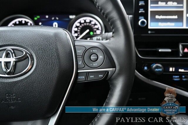 2023 Toyota Camry XLE / Cold Weather Pkg / Auto Start / Heated Leather Seats & Steering Wheel / Adaptive Cruise / Lane Depart & Blind Spot / Apple CarPlay & Android Auto / Back Up Camera / Keyless Entry & Start / 38 MPG / 1 Owner Anchorage AK