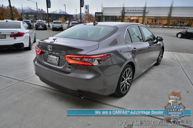 2023 Toyota Camry XLE / Cold Weather Pkg / Auto Start / Heated Leather Seats & Steering Wheel / Adaptive Cruise / Lane Depart & Blind Spot / Apple CarPlay & Android Auto / Back Up Camera / Keyless Entry & Start / 38 MPG / 1 Owner Anchorage AK