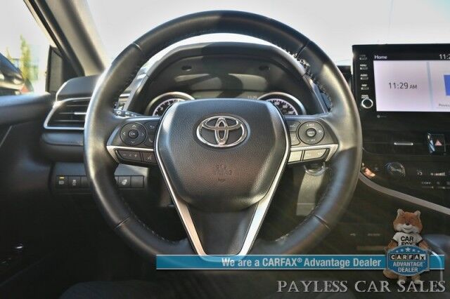 2023 Toyota Camry XLE / Cold Weather Pkg / Heated Leather Seats & Steering Wheel / Adaptive Cruise / Lane Depart & Blind Spot / Apple CarPlay & Android Auto / Back Up Camera / Keyless Entry & Start / 38 MPG / 1 Owner Anchorage AK