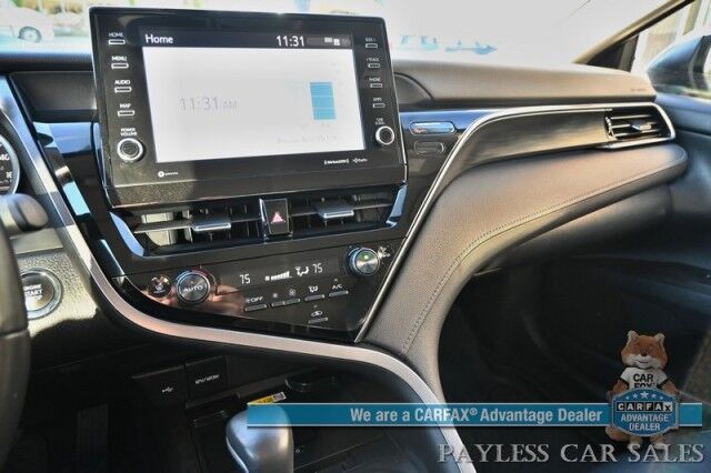 2023 Toyota Camry XLE / Cold Weather Pkg / Heated Leather Seats & Steering Wheel / Adaptive Cruise / Lane Depart & Blind Spot / Apple CarPlay & Android Auto / Back Up Camera / Keyless Entry & Start / 38 MPG / 1 Owner Anchorage AK
