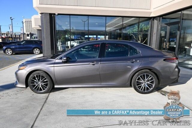 2023 Toyota Camry XLE / Cold Weather Pkg / Heated Leather Seats & Steering Wheel / Adaptive Cruise / Lane Depart & Blind Spot / Apple CarPlay & Android Auto / Back Up Camera / Keyless Entry & Start / 38 MPG / 1 Owner Anchorage AK