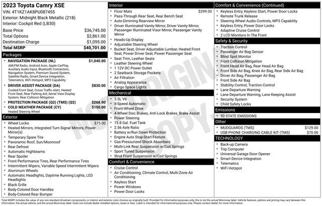 2023 Toyota Camry XSE V6 Raleigh NC