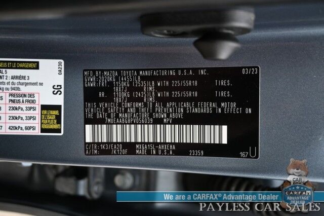 2023 Toyota Corolla Cross XLE / AWD / Auto Start / Power & Heated Leather Seats / Adaptive Cruise / Lane Depart & Blind Spot / Apple CarPlay & Android Auto / Back Up Cam / Rear Parking Sensors / Keyless Entry & Start / 32 MPG / 1-Owner Anchorage AK