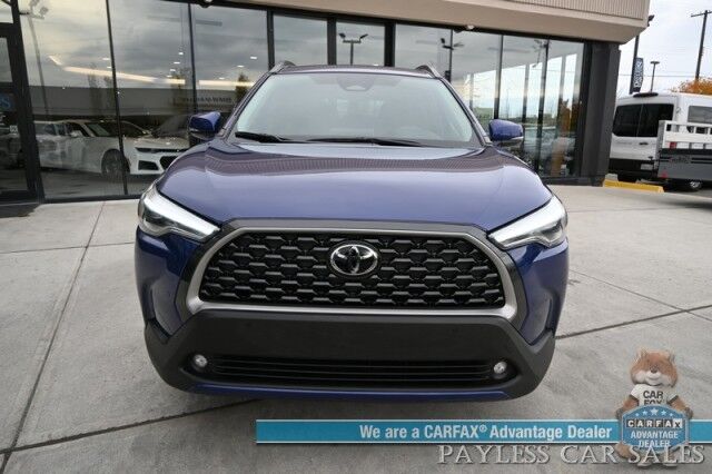 2023 Toyota Corolla Cross XLE / AWD / Power & Heated Leather Seats / Adaptive Cruise Control / Lane Departure & Blind Spot / Apple CarPlay & Android Auto / Back Up Cam / Rear Parking Sensors / Keyless Entry & Start / 32 MPG / 1-Owner