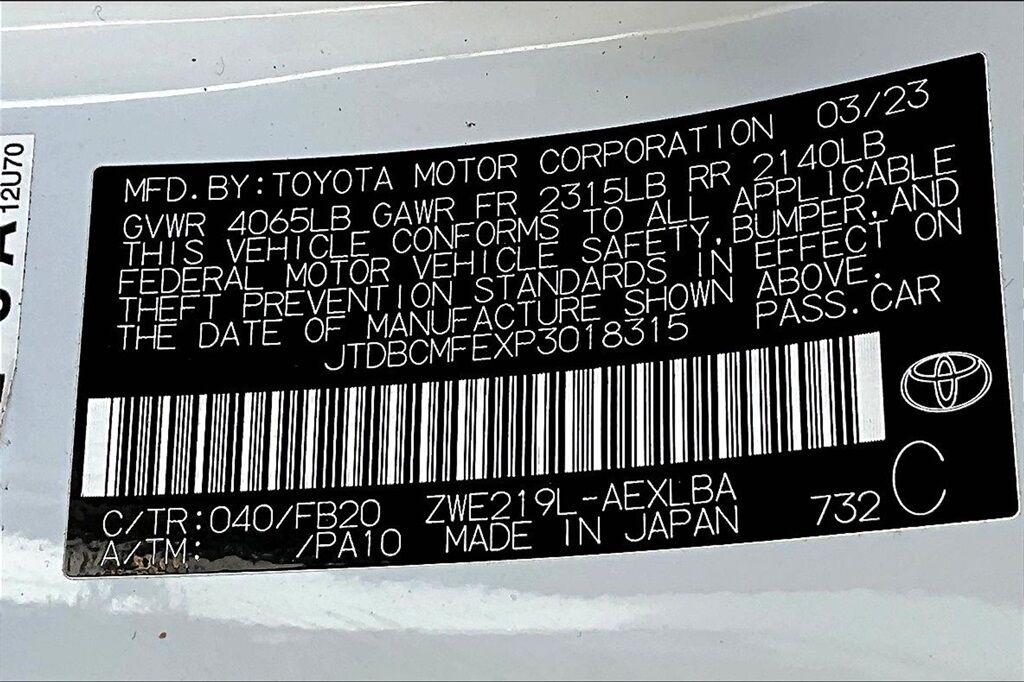 2023 Toyota Corolla Hybrid LE OR