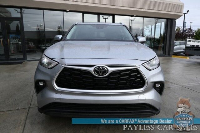 2023 Toyota Highlander XLE / AWD / Auto Start / Power & Heated Leather Seats / Sunroof / Adaptive Cruise / Lane Departure & Blind Spot Alert / Bluetooth / Backup Camera / 3rd Row / Rear Captains Chairs / Seats 7 / 28 MPG / 1-Owner