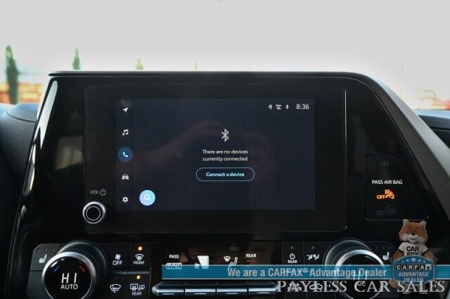 2023 Toyota Highlander XLE / AWD / Power & Heated Leather Seats / Sunroof / Adaptive Cruise Control / Lane Watch & Blind Spot Alert / Apple CarPlay & Android Auto / Back Up Cam / 3rd Row / Rear Captain Chairs / Seats 7 / 1-Owner Wasilla AK