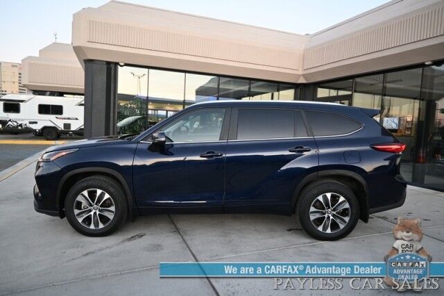 2023 Toyota Highlander XLE / AWD / Power & Heated Leather Seats / Sunroof / Adaptive Cruise Control / Lane Watch & Blind Spot Alert / Apple CarPlay & Android Auto / Back Up Cam / 3rd Row / Rear Captain Chairs / Seats 7 / 1-Owner Anchorage AK