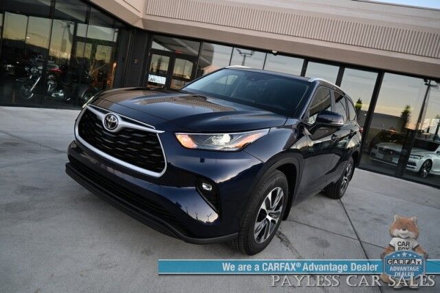 2023 Toyota Highlander XLE / AWD / Power & Heated Leather Seats / Sunroof / Adaptive Cruise Control / Lane Watch & Blind Spot Alert / Apple CarPlay & Android Auto / Back Up Cam / 3rd Row / Rear Captain Chairs / Seats 7 / 1-Owner Anchorage AK