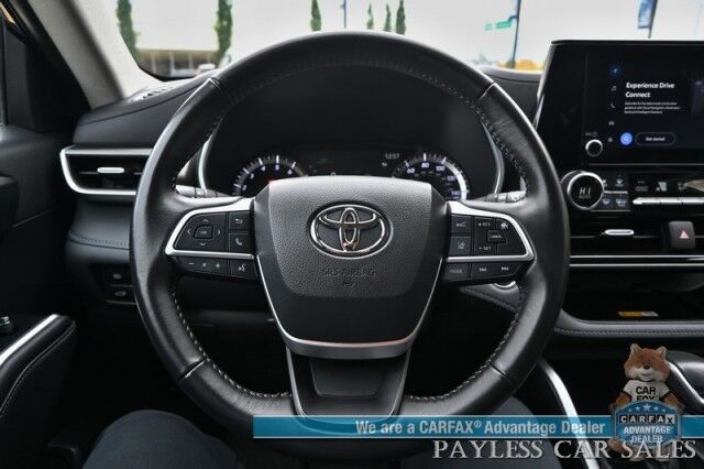 2023 Toyota Highlander XLE / AWD / Power & Heated Leather Seats / Sunroof / Adaptive Cruise / Lane Departure & Blind Spot Alert / Apple CarPlay & Android Auto / Backup Camera / Rear Captain Chairs / 3rd Row / Seats 7 / 1-Owner Anchorage AK