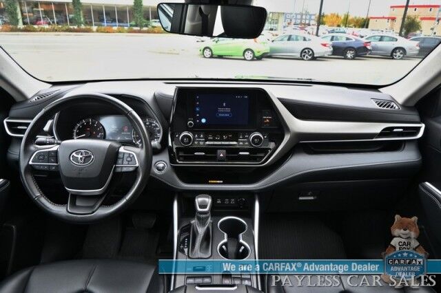 2023 Toyota Highlander XLE / AWD / Power & Heated Leather Seats / Sunroof / Adaptive Cruise / Lane Departure & Blind Spot Alert / Apple CarPlay & Android Auto / Backup Camera / Rear Captain Chairs / 3rd Row / Seats 7 / 1-Owner Anchorage AK