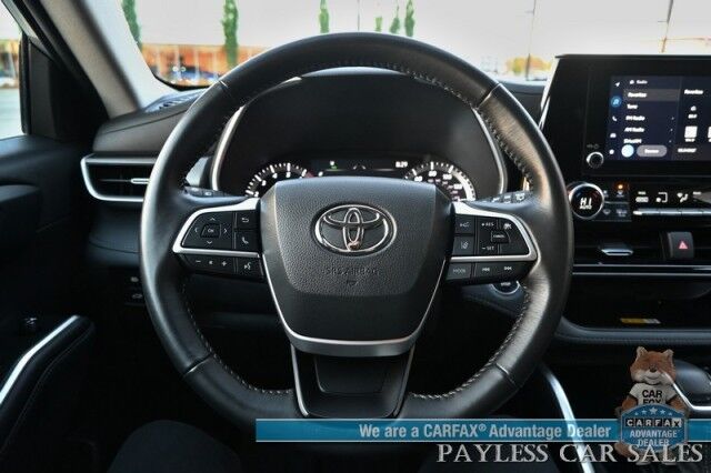 2023 Toyota Highlander XLE / AWD / Power & Heated Leather Seats / Sunroof / Adaptive Cruise / Lane Departure & Blind Spot Alert / Apple CarPlay & Android Auto / Backup Camera / Rear Captain Chairs / 3rd Row / Seats 7 / 1-Owner Anchorage AK