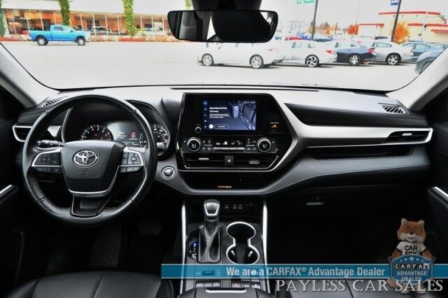 2023 Toyota Highlander XLE / AWD / Power & Heated Leather Seats / Sunroof / Adaptive Cruise / Lane Departure & Blind Spot Alert / Apple CarPlay & Android Auto / Backup Camera / Rear Captain Chairs / 3rd Row / Seats 7 / 1-Owner Anchorage AK
