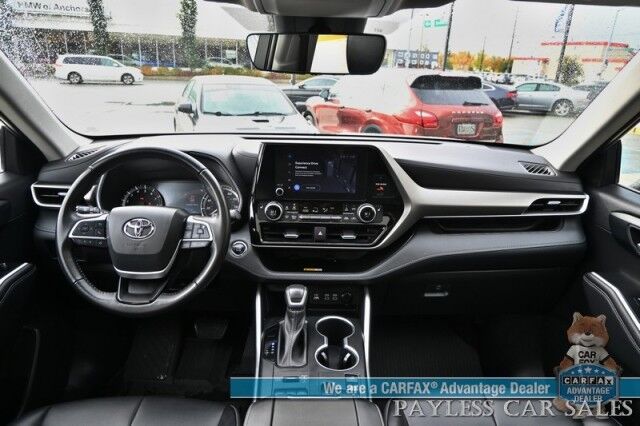 2023 Toyota Highlander XLE / AWD / Power & Heated Leather Seats / Sunroof / Adaptive Cruise / Lane Departure & Blind Spot Alert / Bluetooth / Backup Camera / 3rd Row / Rear Captains Chairs / Seats 7 / 28 MPG / 1-Owner Anchorage AK