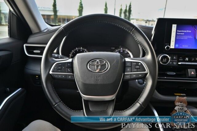 2023 Toyota Highlander XLE / AWD / Power & Heated Leather Seats / Sunroof / Adaptive Cruise / Lane Watch & Blind Spot / Apple CarPlay & Android Auto / Captain Chairs / 3rd Row / Seats 7 / Back Up Cam / Only 27K Miles / 1-Owner Wasilla AK