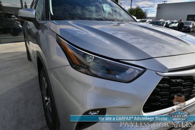 2023 Toyota Highlander XLE / AWD / Power & Heated Leather Seats / Sunroof / Adaptive Cruise / Lane Watch & Blind Spot / Apple CarPlay & Android Auto / Captain Chairs / 3rd Row / Seats 7 / Back Up Cam / Only 27K Miles / 1-Owner Wasilla AK