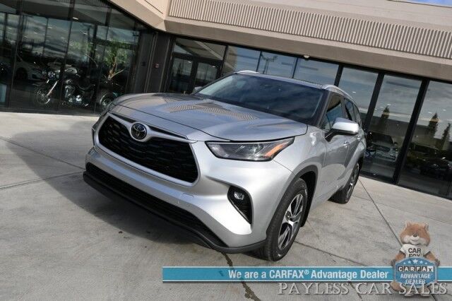 2023 Toyota Highlander XLE / AWD / Power & Heated Leather Seats / Sunroof / Adaptive Cruise / Lane Watch & Blind Spot / Apple CarPlay & Android Auto / Captain Chairs / 3rd Row / Seats 7 / Back Up Cam / Only 27K Miles / 1-Owner Anchorage AK