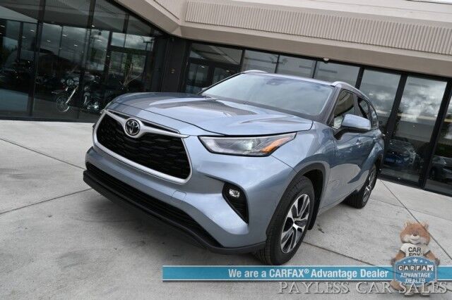2023 Toyota Highlander XLE / AWD / Power & Heated Leather Seats / Sunroof / Blind Spot & Collision Alert / Lane Departure Alert / 3rd Row / Captain Chairs / Seats 7 / Apple CarPlay & Android Auto / Keyless Entry & Start / 1-Owner Anchorage AK