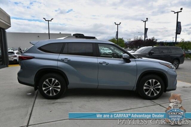 2023 Toyota Highlander XLE / AWD / Power & Heated Leather Seats / Sunroof / Blind Spot & Collision Alert / Lane Departure Alert / 3rd Row / Captain Chairs / Seats 7 / Apple CarPlay & Android Auto / Keyless Entry & Start / 1-Owner Anchorage AK