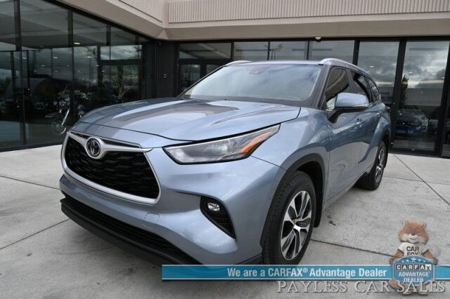 2023 Toyota Highlander XLE / AWD / Power & Heated Leather Seats / Sunroof / Blind Spot & Collision Alert / Lane Departure Alert / 3rd Row / Captain Chairs / Seats 7 / Apple CarPlay & Android Auto / Keyless Entry & Start / 1-Owner Anchorage AK