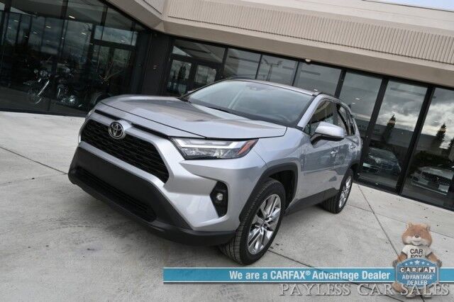 2023 Toyota RAV4 XLE Premium / AWD / Weather Pkg / Power & Heated Leather Seats / Heated Steering Wheel / Sunroof / Blind Spot & Lane Alert / Apple CarPlay & Android Auto / Back Up Camera / Power Liftgate / Keyless Entry & Start / 1-Owner Anchorage AK