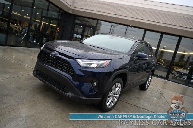 2023 Toyota RAV4 XLE Premium / AWD / Weather Pkg / Power & Heated Leather Seats / Heated Steering Wheel / Sunroof / Blind Spot & Lane Alert / Apple CarPlay & Android Auto / Back Up Camera / Power Liftgate / Keyless Entry & Start / 1-Owner Anchorage AK