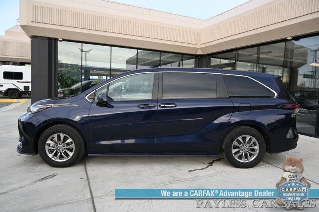 2023 Toyota Sienna XLE / AWD / Hybrid / Power & Heated Leather Seats / Sunroof / Adaptive Cruise / Lane Departure & Blind Spot / Rear Captain Chairs / 3rd Row / Seats 7 / Apple CarPlay & Android Auto / Back Up Camera / 36 MPG / 1-Owner Anchorage AK