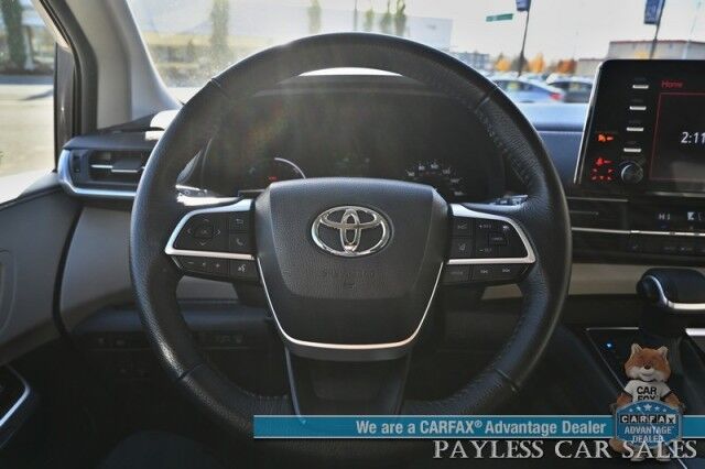 2023 Toyota Sienna XLE / AWD / Hybrid / Power & Heated Leather Seats / Sunroof / Adaptive Cruise / Lane Departure & Blind Spot / Rear Captain Chairs / 3rd Row / Seats 7 / Apple CarPlay & Android Auto / Back Up Camera / 36 MPG / 1-Owner Anchorage AK