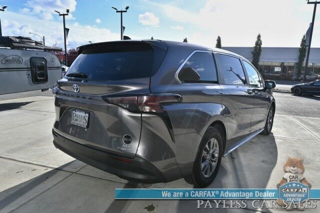 2023 Toyota Sienna XLE / AWD / Hybrid / Power & Heated Leather Seats / Sunroof / Adaptive Cruise / Lane Departure & Blind Spot / Rear Captain Chairs / 3rd Row / Seats 7 / Apple CarPlay & Android Auto / Back Up Camera / 36 MPG / 1-Owner Anchorage AK