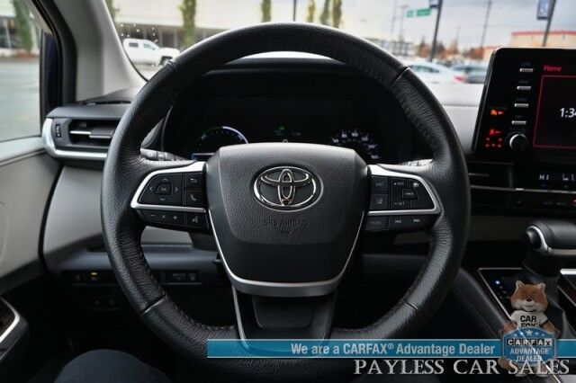 2023 Toyota Sienna XLE / AWD / Hybrid / Power & Heated Leather Seats / Sunroof / Adaptive Cruise / Lane Departure & Blind Spot / Rear Captain Chairs / 3rd Row / Seats 7 / Apple CarPlay & Android Auto / Back Up Camera / 36 MPG / 1-Owner Anchorage AK