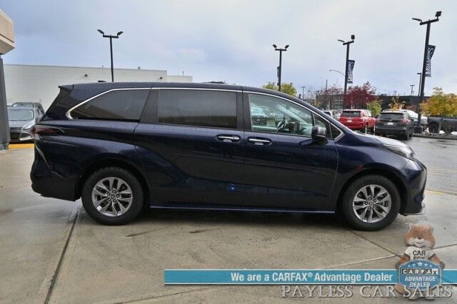 2023 Toyota Sienna XLE / AWD / Hybrid / Power & Heated Leather Seats / Sunroof / Adaptive Cruise / Lane Departure & Blind Spot / Rear Captain Chairs / 3rd Row / Seats 7 / Apple CarPlay & Android Auto / Back Up Camera / 36 MPG / 1-Owner Anchorage AK