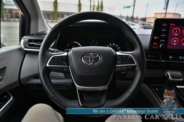 2023 Toyota Sienna XLE / AWD / Hybrid / Power & Heated Leather Seats / Sunroof / Adaptive Cruise / Lane Departure & Blind Spot / Rear Captain Chairs / 3rd Row / Seats 7 / Apple CarPlay & Android Auto / Back Up Camera / 36 MPG / 1-Owner Anchorage AK