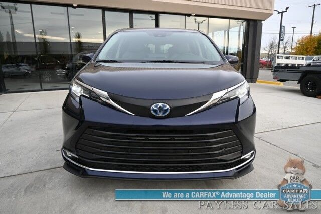 2023 Toyota Sienna XLE / AWD / Hybrid / Power & Heated Leather Seats / Sunroof / Adaptive Cruise / Lane Departure & Blind Spot / Rear Captain Chairs / 3rd Row / Seats 7 / Apple CarPlay & Android Auto / Back Up Camera / 36 MPG / 1-Owner Anchorage AK