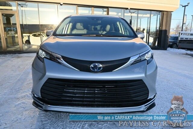2023 Toyota Sienna XLE Hybrid / AWD / Auto Start / Power & Heated Leather Seats / Sunroof / Adaptive Cruise / Lane Depart & Blind Spot / Apple CarPlay & Android Auto / Back Up Cam / Rear Captain Chairs / 3rd Row / 36 MPG / 1-Owner