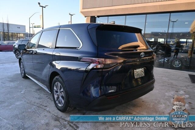 2023 Toyota Sienna XLE Hybrid / AWD / Auto Start / Power & Heated Leather Seats / Sunroof / Adaptive Cruise / Lane Depart & Blind Spot / Apple CarPlay & Android Auto / Back Up Cam / Rear Captain Chairs / 3rd Row / 36 MPG / 1-Owner Anchorage AK 2023 Toyota Sienna XLE Hybrid / AWD / Auto Start / Power & Heated Leather Seats / Sunroof / Adaptive Cruise / Lane Depart & Blind Spot / Apple CarPlay & Android Auto / Back Up Cam / Rear Captain Chairs / 3rd Row / 36 MPG / 1-Owner Anchorage AK