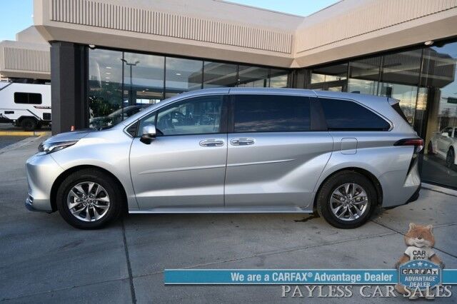 2023 Toyota Sienna XLE Hybrid / AWD / Auto Start / Power & Heated Leather Seats / Sunroof / Adaptive Cruise / Lane Depart & Blind Spot / Apple CarPlay & Android Auto / Back Up Cam / Rear Captain Chairs / 3rd Row / 36 MPG / 1-Owner