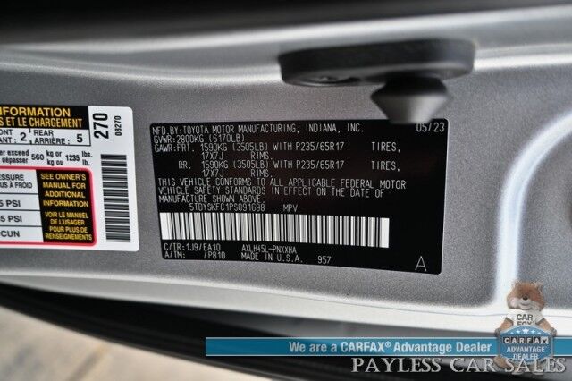 2023 Toyota Sienna XLE Hybrid / AWD / Power & Heated Leather Seats / Sunroof / Adaptive Cruise / Lane Depart & Blind Spot Alert / Apple CarPlay & Android Auto / Back Up Camera / Rear Captain Chairs / 3rd Row / 36 MPG / 1-Owner Wasilla AK