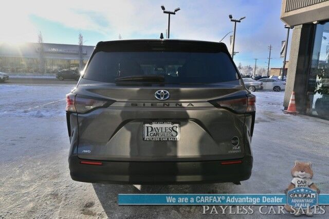 2023 Toyota Sienna XLE Hybrid / AWD / Power & Heated Leather Seats / Sunroof / Adaptive Cruise / Lane Depart & Blind Spot Alert / Apple CarPlay & Android Auto / Back Up Camera / Rear Captain Chairs / 3rd Row / 36 MPG / 1-Owner Anchorage AK 2023 Toyota Sienna XLE Hybrid / AWD / Power & Heated Leather Seats / Sunroof / Adaptive Cruise / Lane Depart & Blind Spot Alert / Apple CarPlay & Android Auto / Back Up Camera / Rear Captain Chairs / 3rd Row / 36 MPG / 1-Owner Anchorage AK