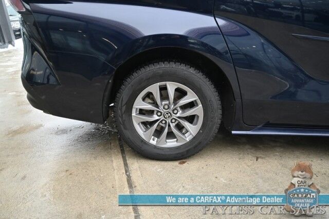 2023 Toyota Sienna XLE Hybrid / AWD / Power & Heated Leather Seats / Sunroof / Adaptive Cruise / Lane Depart & Blind Spot Alert / Apple CarPlay & Android Auto / Back Up Camera / Rear Captain Chairs / 3rd Row / 36 MPG / 1-Owner Anchorage AK 2023 Toyota Sienna XLE Hybrid / AWD / Power & Heated Leather Seats / Sunroof / Adaptive Cruise / Lane Depart & Blind Spot Alert / Apple CarPlay & Android Auto / Back Up Camera / Rear Captain Chairs / 3rd Row / 36 MPG / 1-Owner Anchorage AK